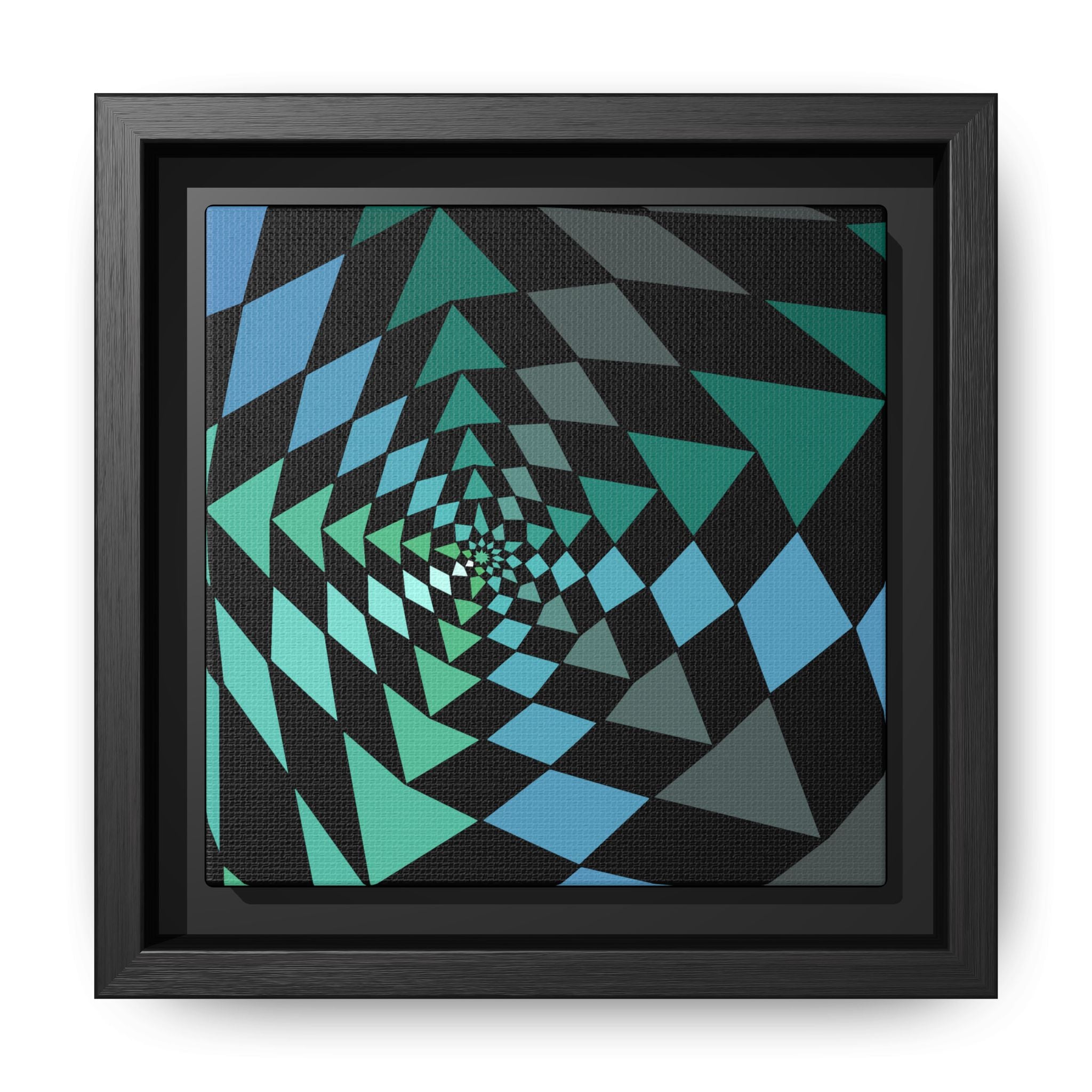 Matte Canvas, Framed (Multi-color) 6" x 6" Black 1.25"
