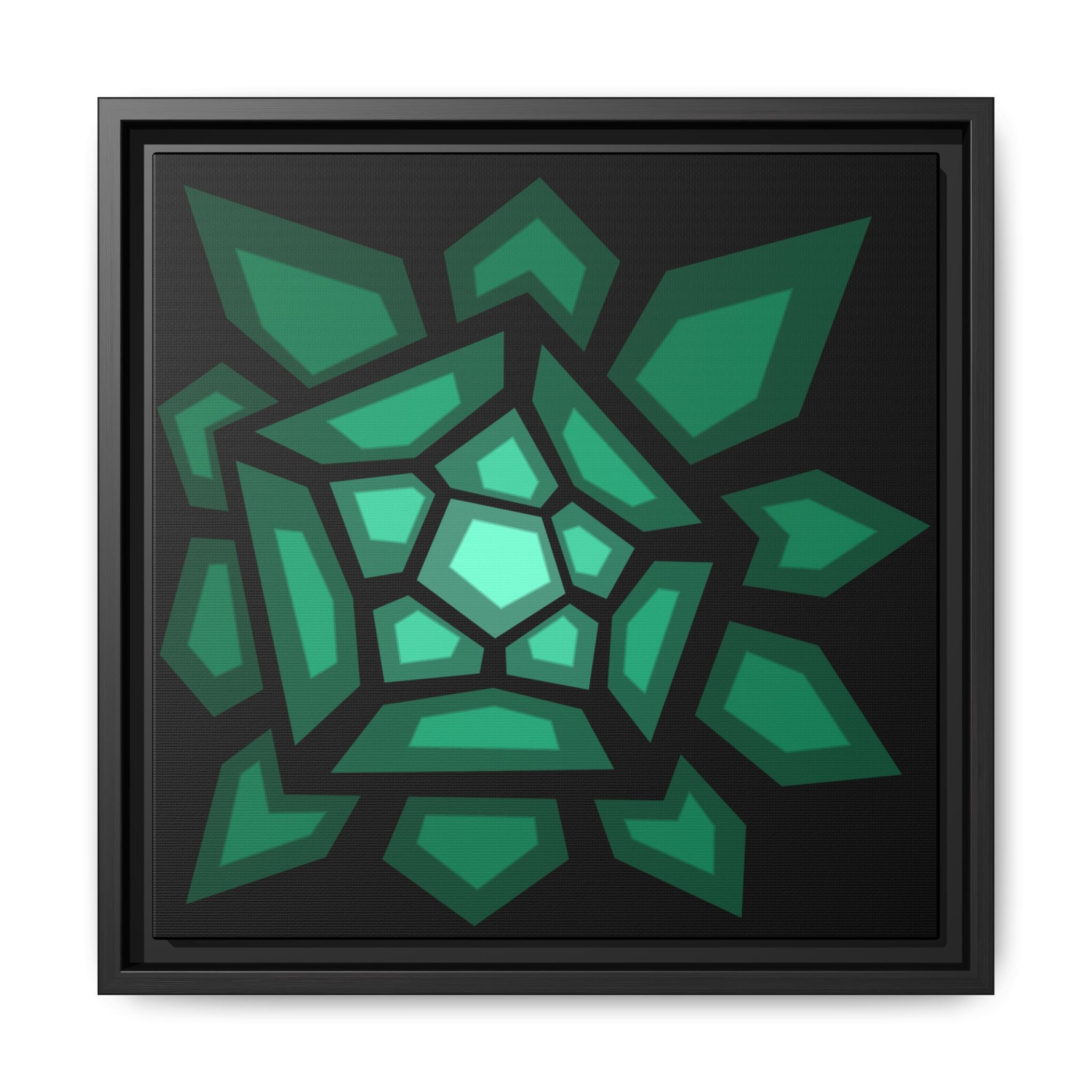 Matte Canvas, Framed (Multi-color) 14" x 14" Black 1.25"