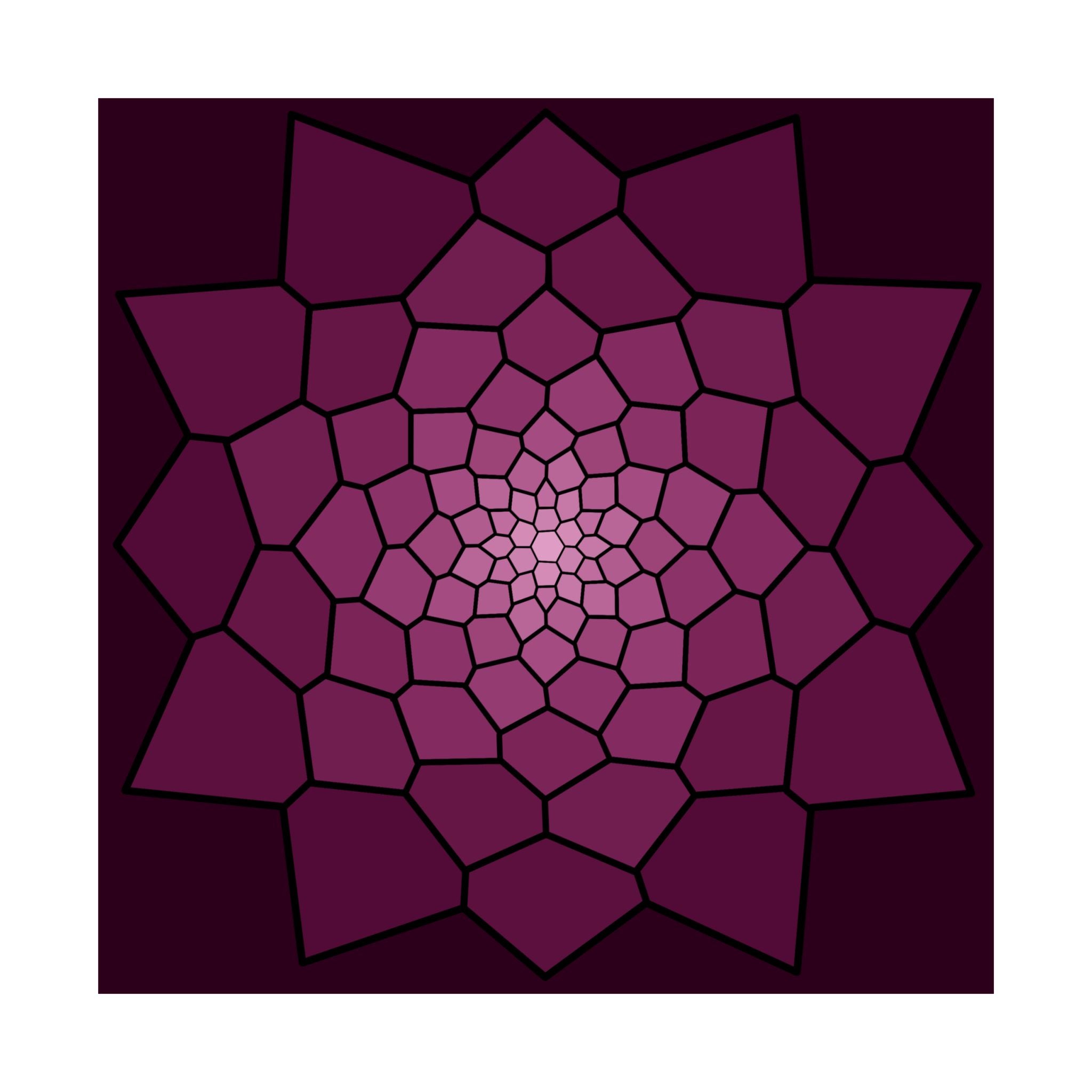 Geometric Spiral Art Poster — Purple Mandala Wall Print
