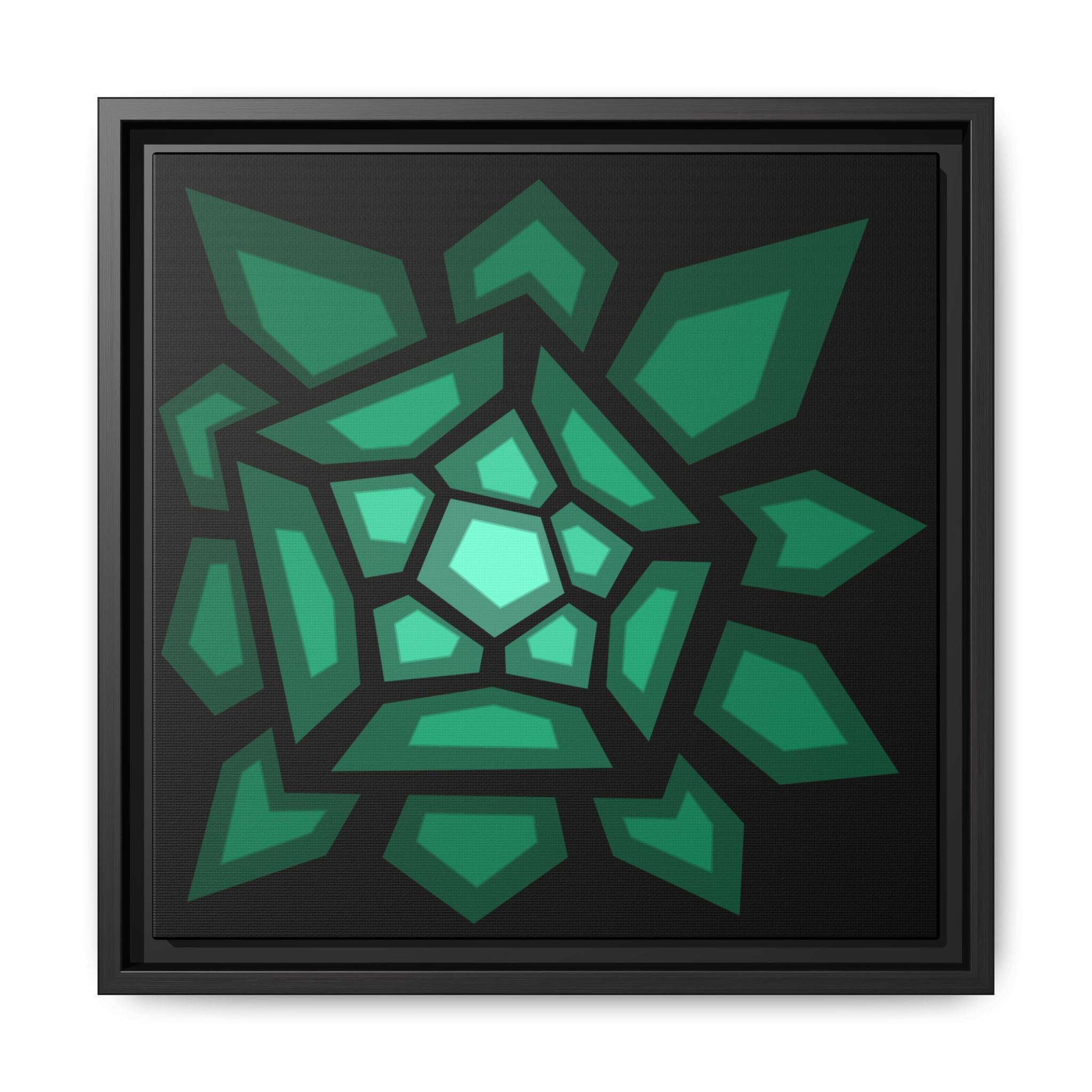 Matte Canvas, Framed (Multi-color) 14" x 14" Black 1.25"