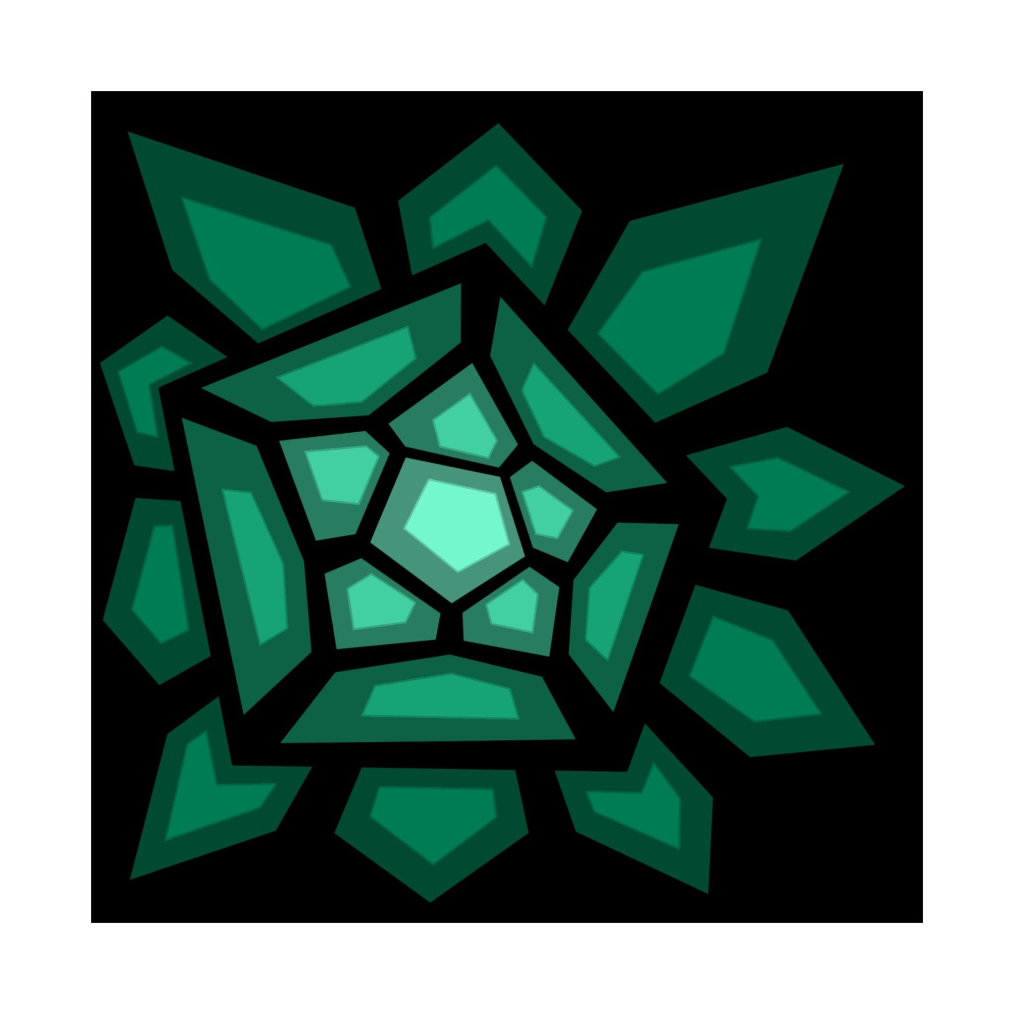 Emerald Geometric Poster — Matte Vertical Wall Art