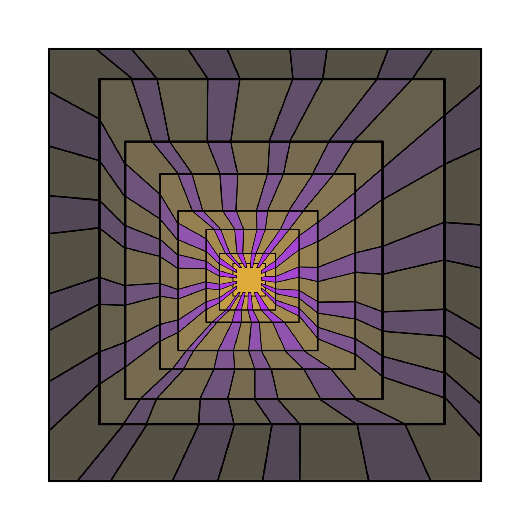 Psychedelic Square Spiral Poster — Matte Vertical Wall Art