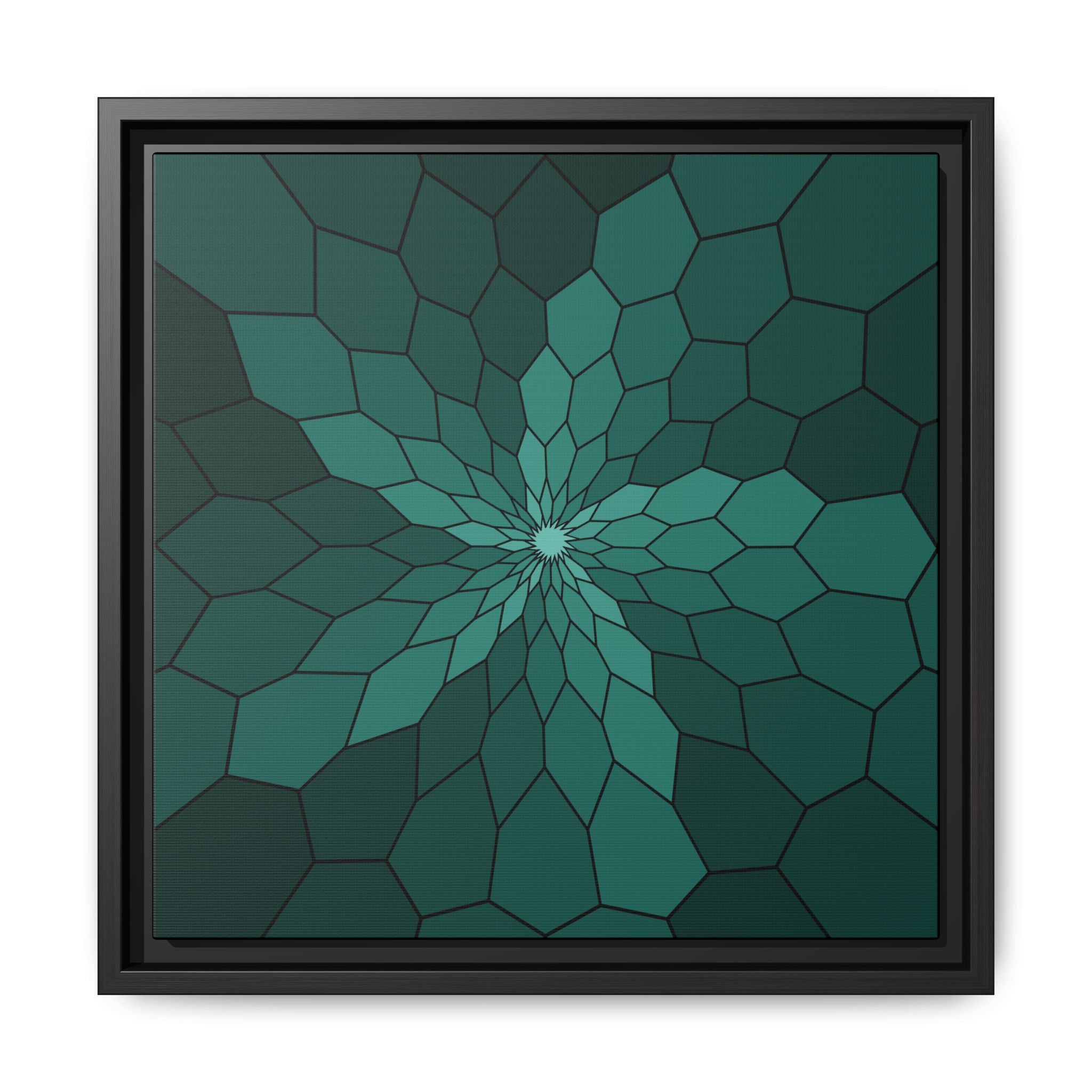 Matte Canvas, Framed (Multi-color) 14" x 14" Black 1.25"