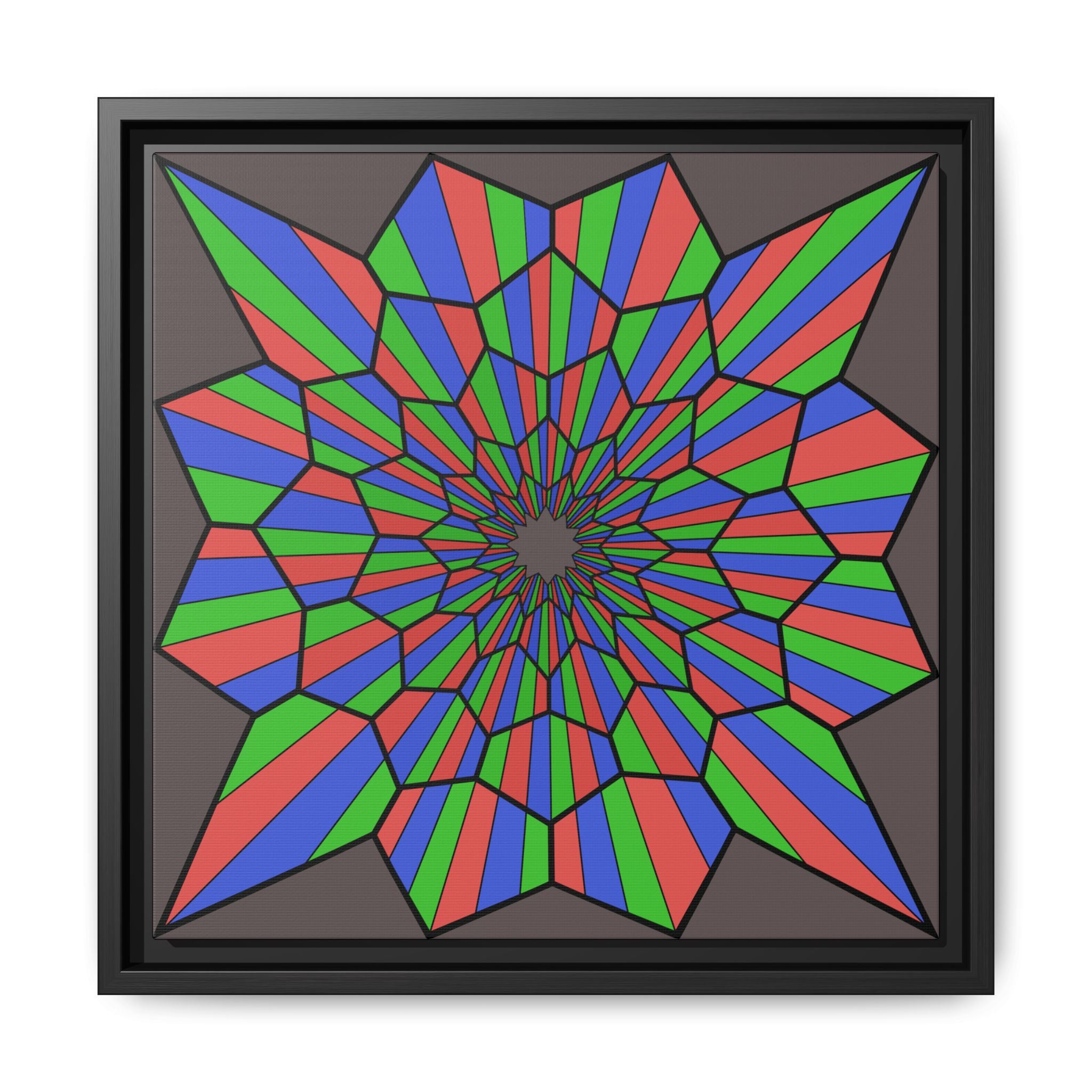 Matte Canvas, Framed (Multi-color) 14" x 14" Black 1.25"