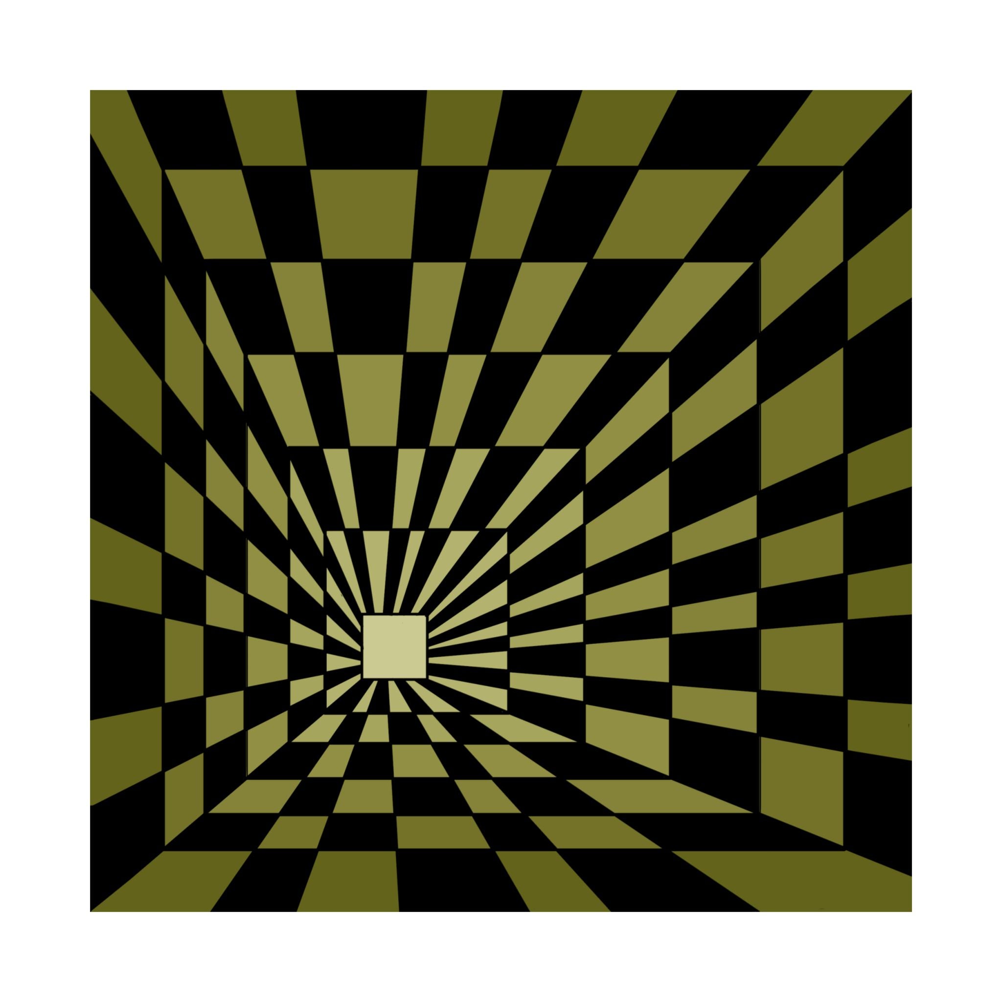 Optical Illusion Checkerboard Poster