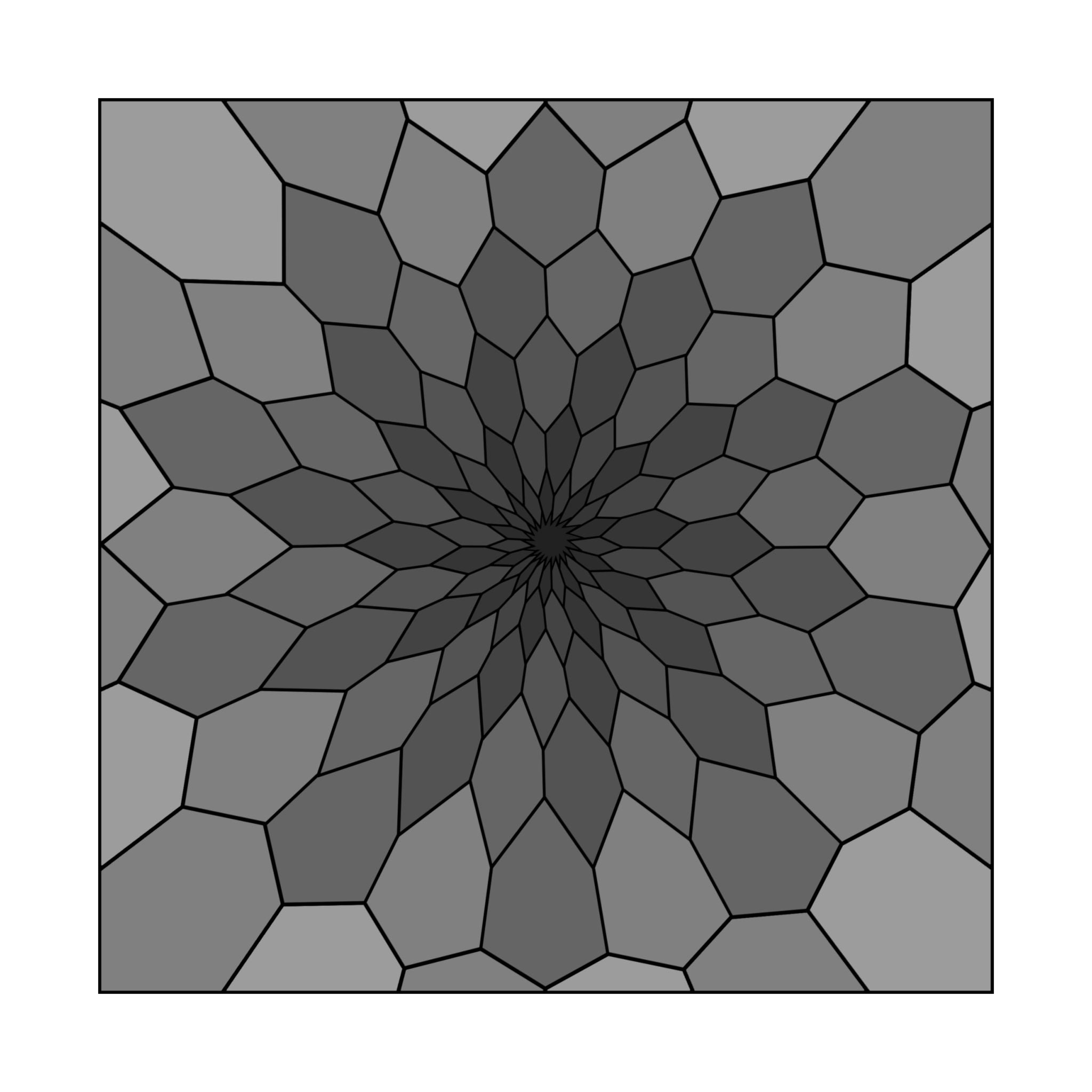 Geometric Starburst Matte Poster — Monochrome Abstract Wall Art