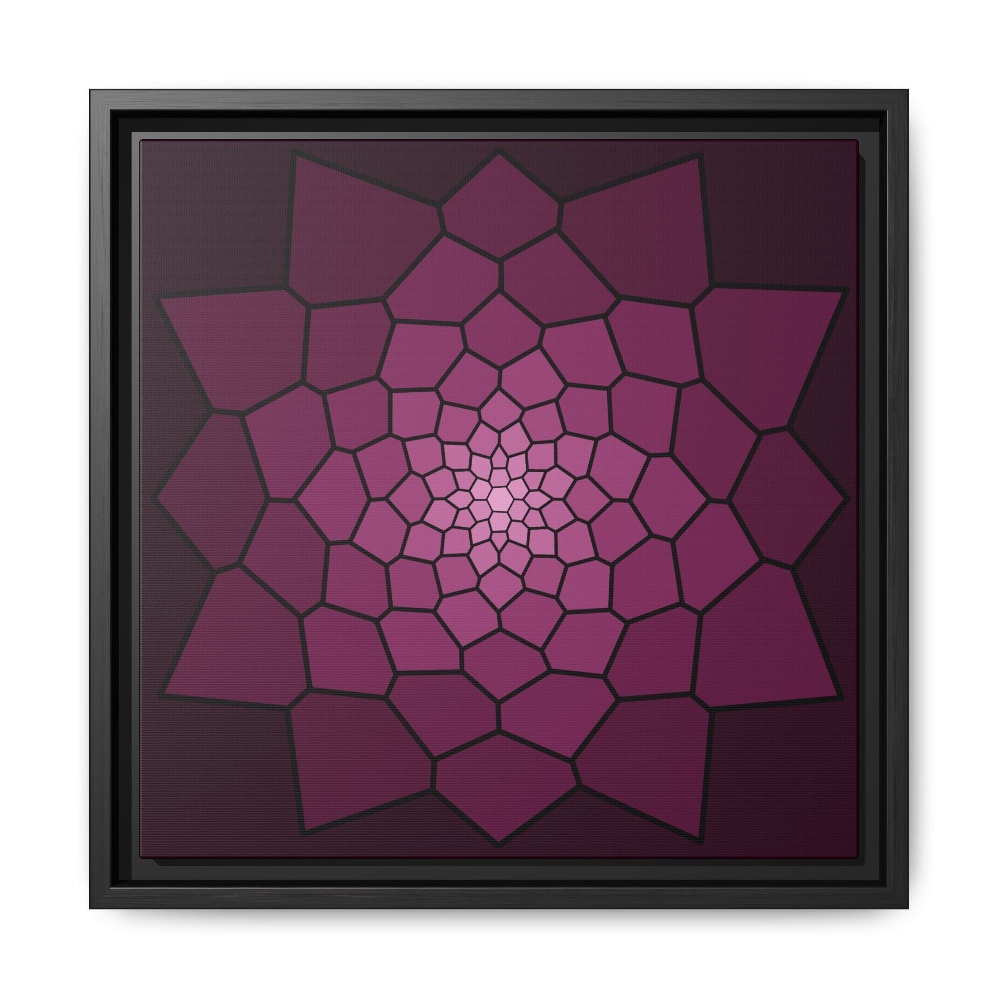 Matte Canvas, Framed (Multi-color) 14" x 14" Black 1.25"