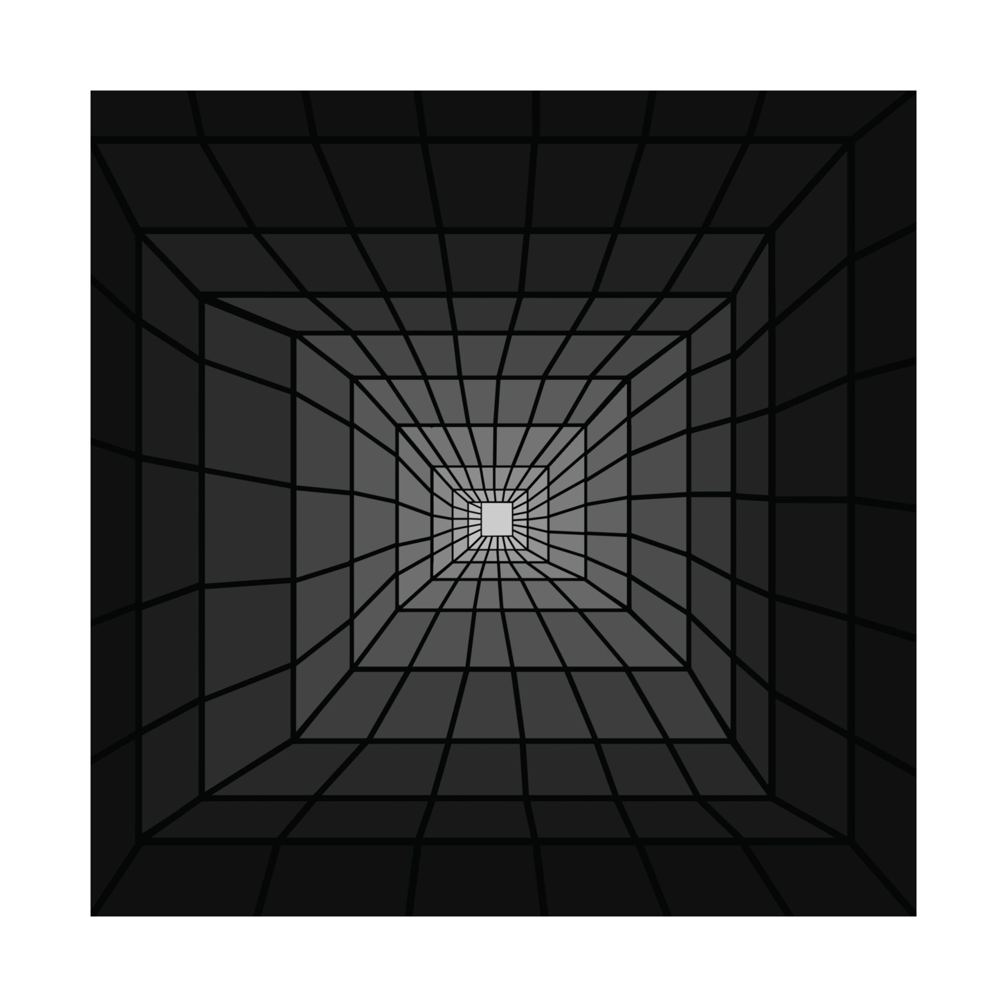Geometric Tunnel Optical Illusion Matte Poster