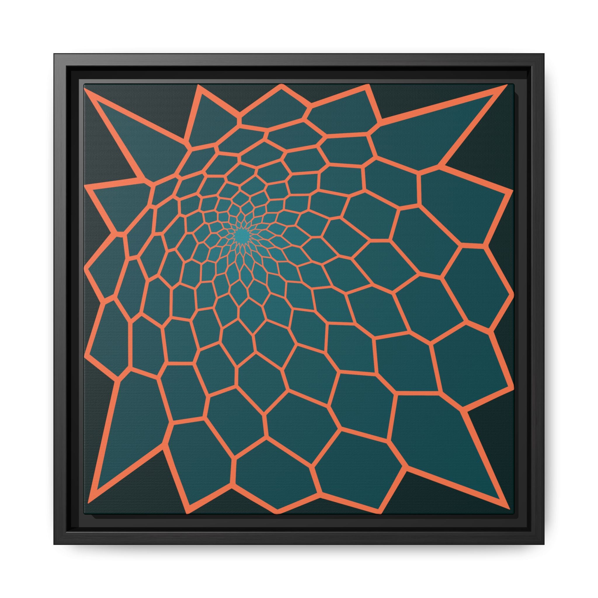 Matte Canvas, Framed (Multi-color) 14" x 14" Black 1.25"